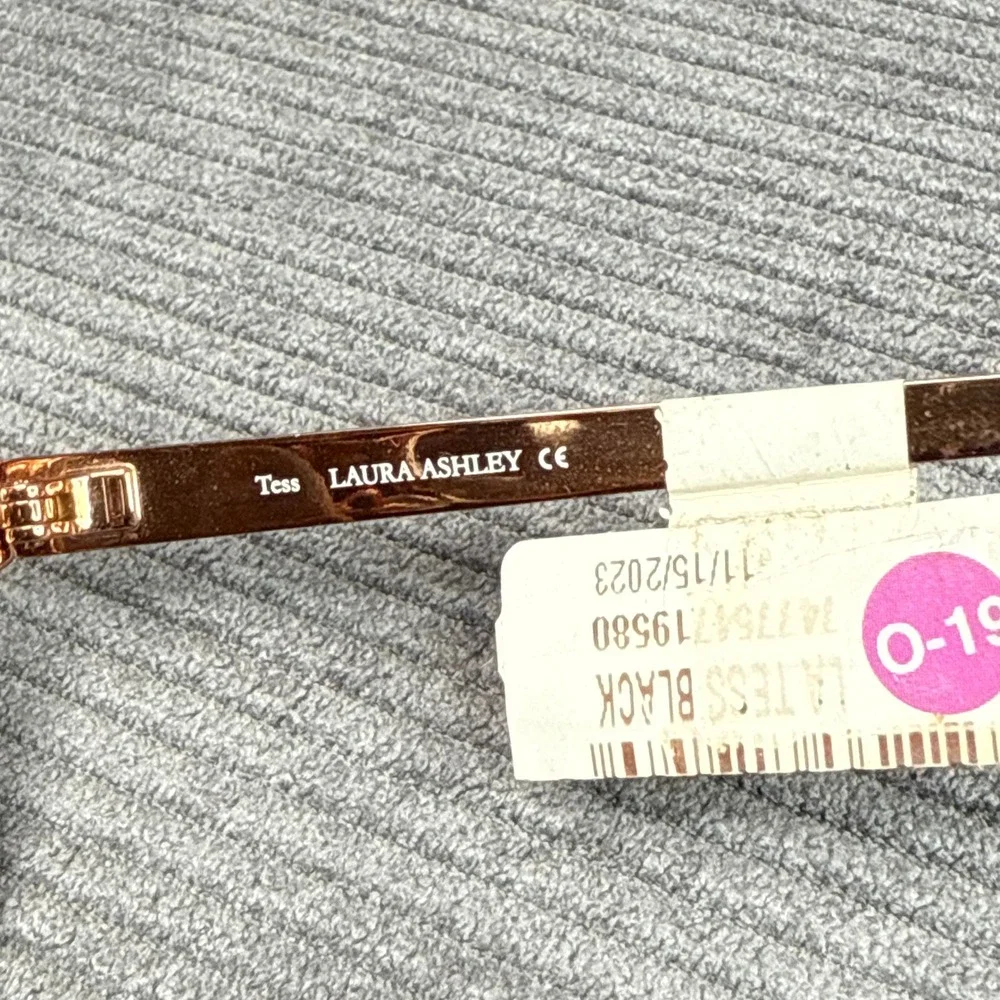Laura Ashley Tess Black Gold Semi Rimless Cat Eye Eyeglass Frames